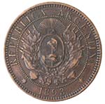 Monete Estere. Argentina. 2 Centavos 1893. ... 