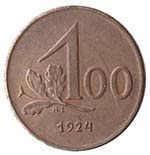 Monete Estere. Austria. 100 Corone 1924. Ae. ... 
