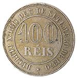 Monete Estere. Brasile. 100 Reis 1871. ... 