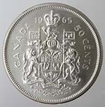 Monete Estere. Canada. Mezzo Dollaro 1965. ... 