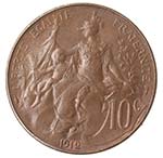 Monete Estere. Francia. 10 Centimes 1912. ... 