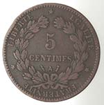 Monete Estere. Francia. 5 Centimes 1885. Ae. ... 