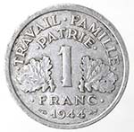 Monete Estere. Francia. Franco 1944. Al. BB.
