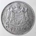 Monete Estere. Monaco. Louis II. 5 Franchi ... 