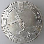 Monete Estere. Norvegia. 100 Corone 1993. Ag ... 