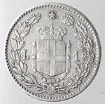 Casa Savoia. Umberto I. 1878-1900. 1 lira ... 