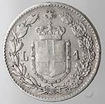 Casa Savoia. Umberto I. 1878-1900. 1 lira ... 