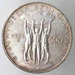Repubblica Italiana. 500 Lire 1984 Olimpiadi ... 