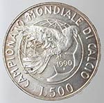 Repubblica Italiana. 500 lire Italia 90 ... 