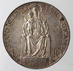 Vaticano. Pio XI. 1939-1958. 10 lire 1936 A. ... 