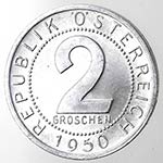 Monete Estere. Austria. 2 Groschen 1950. Al. ... 