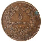Monete Estere. Francia. 5 Centimes 1896 A. ... 