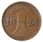 Monete Estere. Germania. 1 RentePfennig 1924 ... 