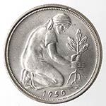 Monete Estere. Germania. 50 Pfennig 1950 G. ... 