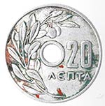 Monete Estere. Grecia. 20 lepta 1954. Al. BB.