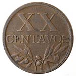 Monete Estere. Portogallo. 20 Centavos 1944. ... 