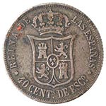 Monete Estere. Spagna. Isabella II. 40 ... 
