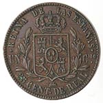 Monete Estere. Spagna. Isabella II. 25 ... 