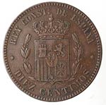 Monete Estere. Spagna. Alfonso XII. 10 ... 