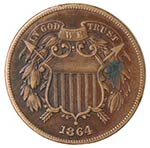 Monete Estere. Usa. 2 Centesimi 1864. Ae. ... 