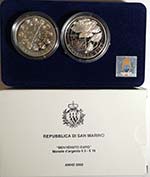 San Marino. Dittico 5 Euro + 10 Euro 2002. ... 