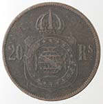 Monete Estere. Brasile. 20 Reis 1869. Ae. MB