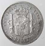Monete Estere. Spagna. Alfonso XII. 2 ... 