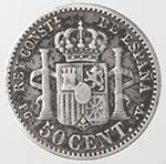 Monete Estere. Spagna. Alfonso XIII. 50 ... 
