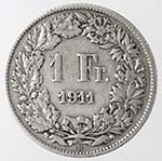 Monete Estere. Svizzera. 1 Franco 1911. Ag. ... 