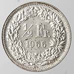 Monete Estere. Svizzera. Mezzo Franco 1966. ... 