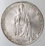 Vaticano. Roma. Pio XI. 1939-1958. 10 Lire ... 