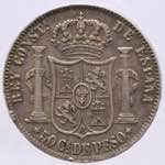 Monete Estere. Filippine. Alfonso XII. 50 ... 