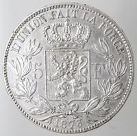 Monete Estere. Belgio. 5 Franchi 1873. Ag. ... 