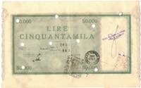 Banconote. C. D. P. Buono da 50.000 Lire ... 