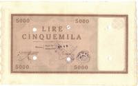 Banconote. C. D. P. Buono da 5.000 Lire ... 