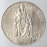Vaticano. Pio XI. 1922-1938. 10 Lire 1929. ... 