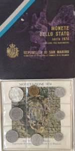 San Marino. Divisionale 1974. Con 500 Lire ... 