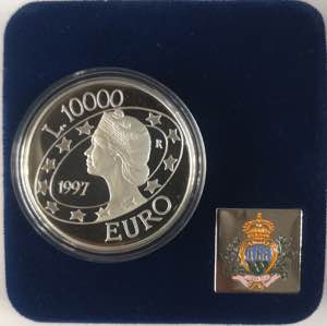 San Marino. 10.000 lire 1997. Ag. Gig. 188. ... 
