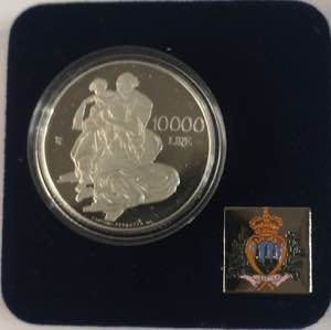 San Marino. 10.000 lire 2000. Ag. Nascita di ... 