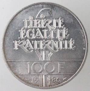 Monete Estere. Francia. 100 Franchi 1986. ... 