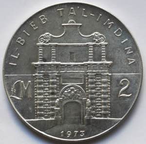 Monete Estere. Malta. 2 Lire Maltesi 1973. ... 