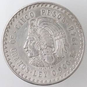 Monete Estere. Messico. 5 Pesos 1948. Ag. KM ... 