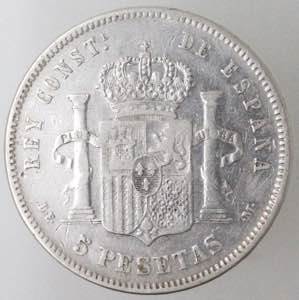 Monete Estere. Spagna. Alfonso XII. ... 