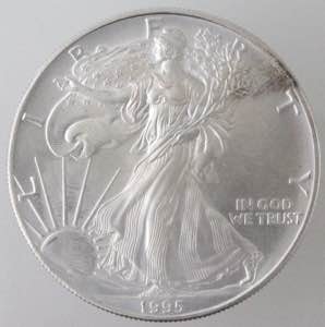 Monete Estere. USA. Dollaro 1995. Oncia. Ag. ... 