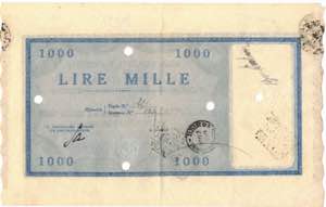 Banconote. C. D. P. Buono da 1.000 Lire ... 