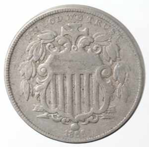 Monete Estere. USA. 5 Centesimi 1866. Ni. ... 
