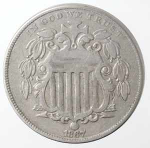 Monete Estere. USA. 5 Centesimi 1867 senza ... 