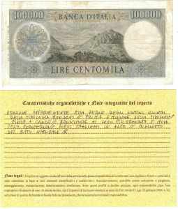 Cartamoneta. Repubblica Italiana. 100000 ... 