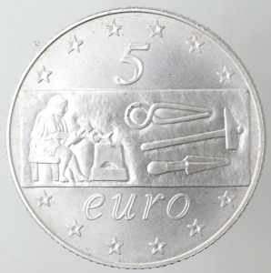 Repubblica Italiana. 5 Euro 2003. EUROPA DEL ... 