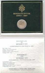 Vaticano. Benedetto XVI. 2005-2013. 2 Euro ... 
